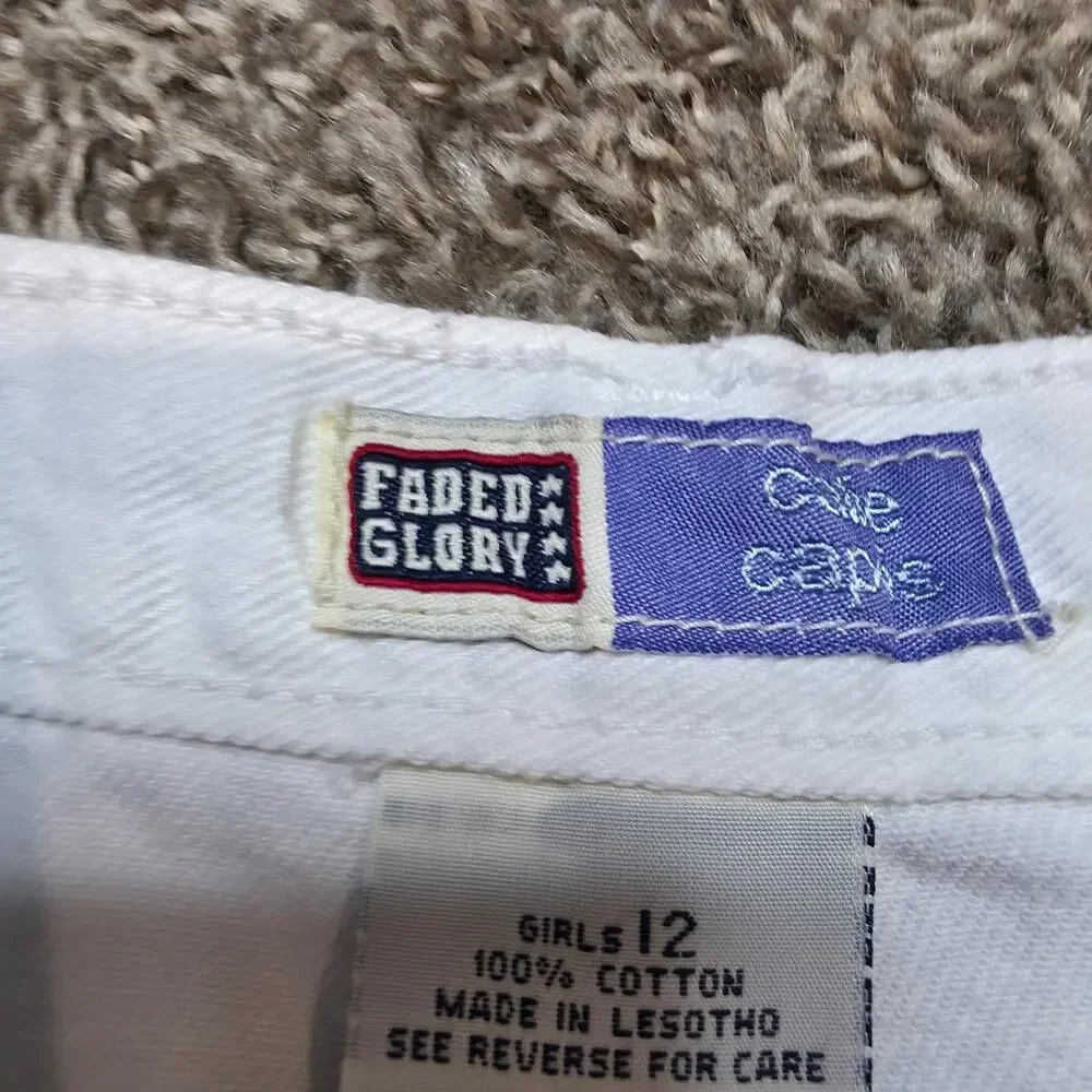 Faded glory catit capris white jean pants
